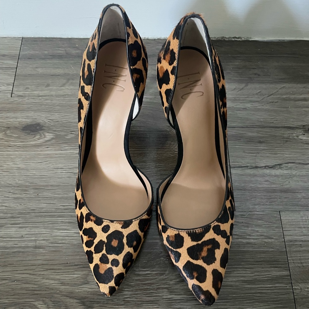 INC International Concepts Leopard Print Heels
